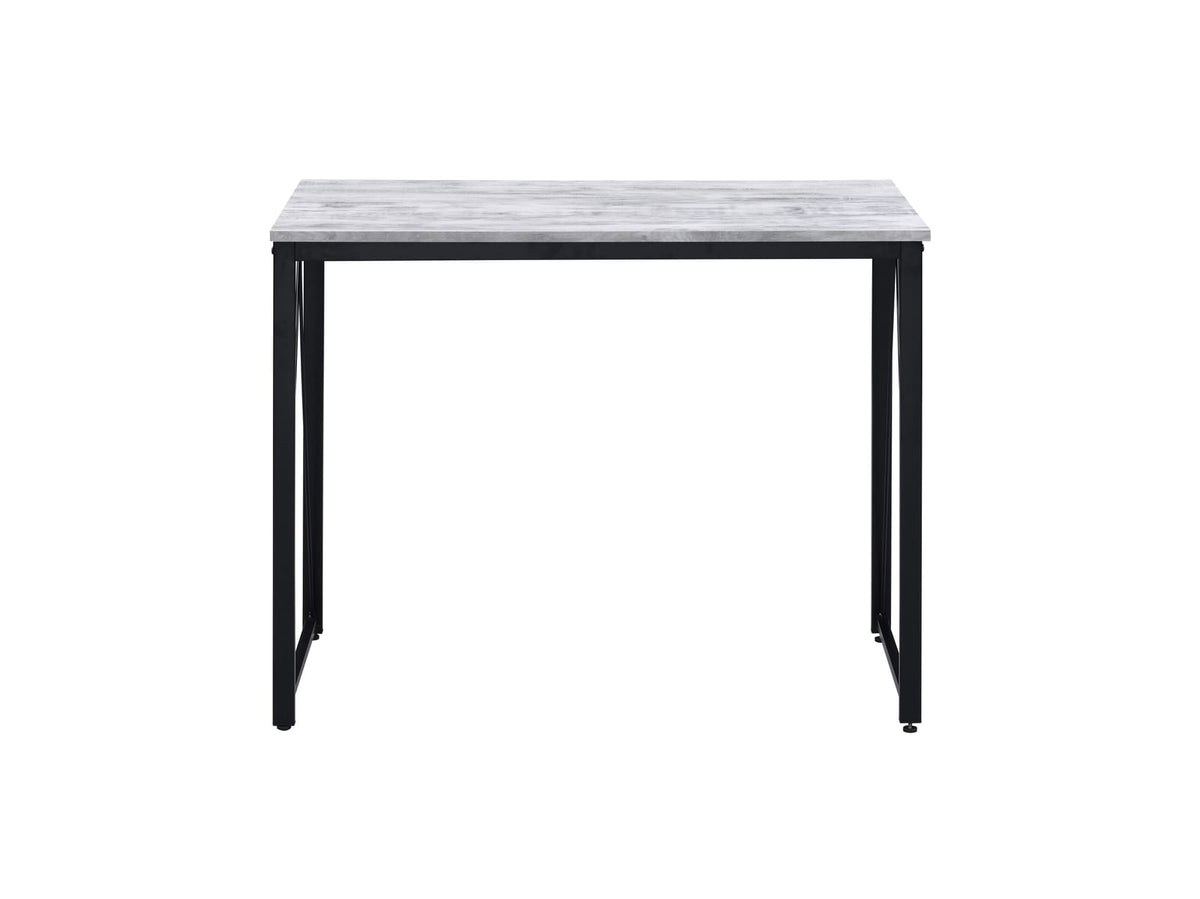 White Black Writing Desk - 35" Workstation Table