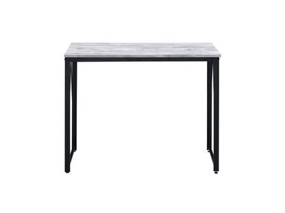 White Black Writing Desk - 35" Workstation Table