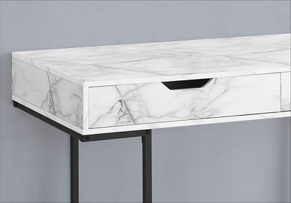 White Computer Desk with Storage Drawers - 48" L