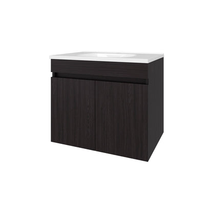 Dark Brown Bathroom Vanity with Two Doors