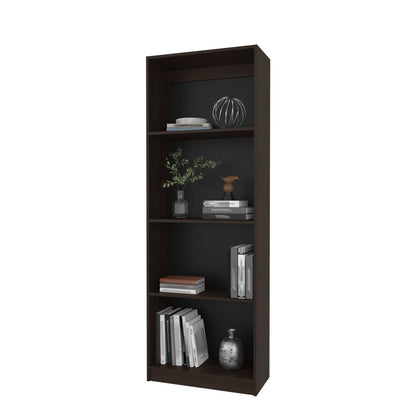 Walnut 4-Tier Bookcase - Primary Living Space Storage