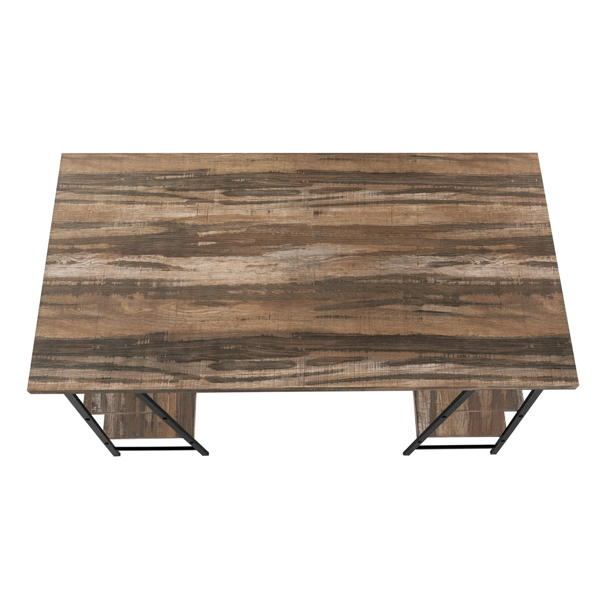 47 inch Industrial Computer Desk with Open Shelves for Home Office