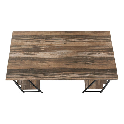 47 inch Industrial Computer Desk with Open Shelves for Home Office