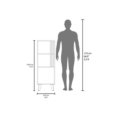 3-4 Shelf Storage Cabinet Multicolor Particle Board