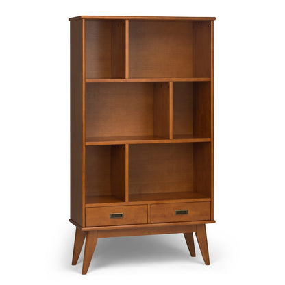 Light Brown Wood Bookcase - 6 Shelf Storage Unit for Home Office