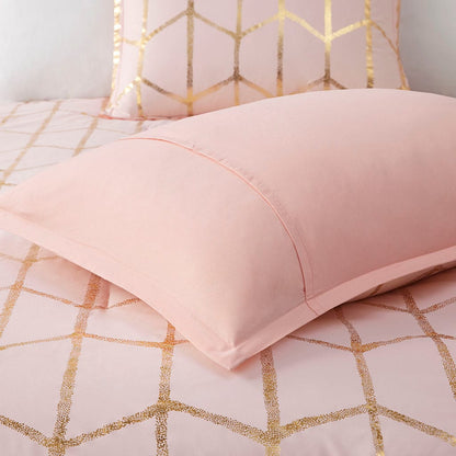 Full Blush Gold Metallic Comforter Set