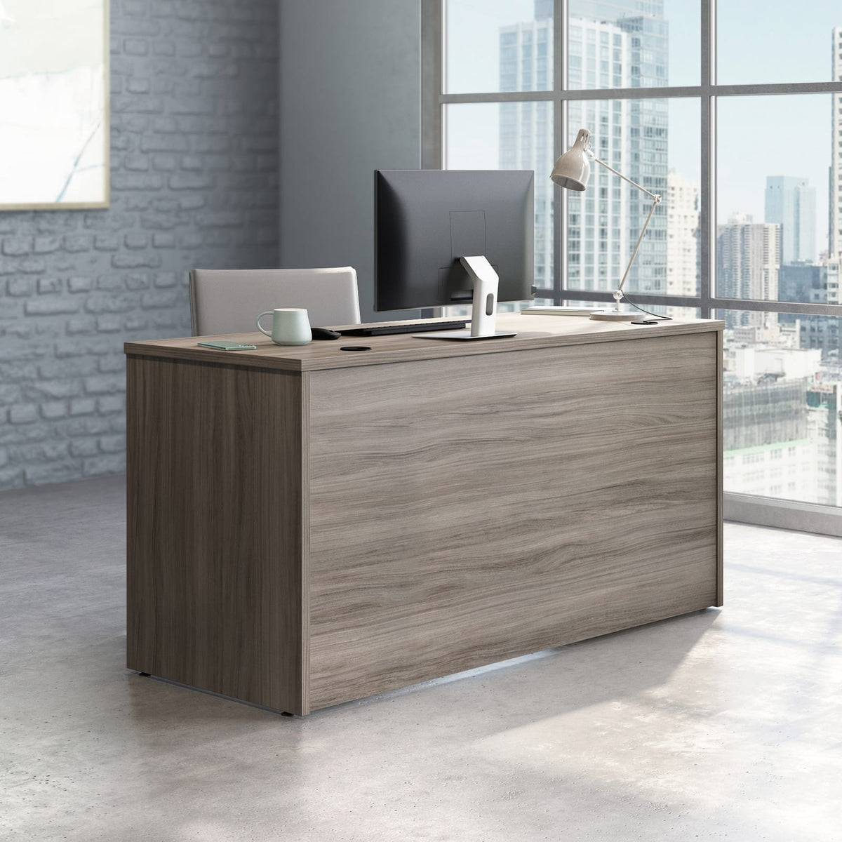 Brown Rectangular Desk - 60" x 24" Office Desk for Home Office