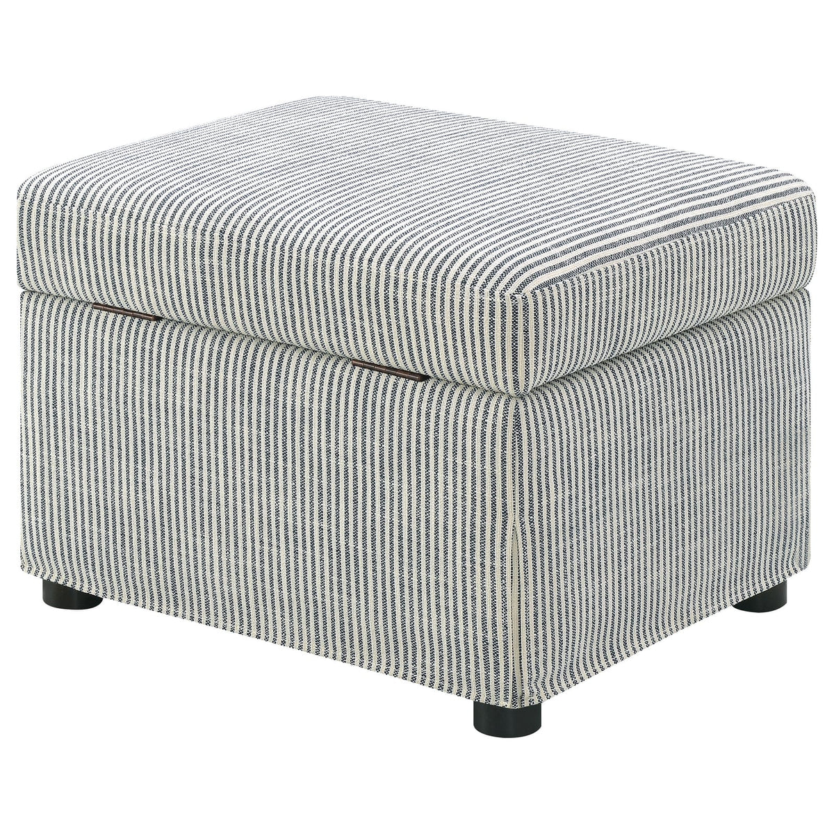 Merced Grey Upholstered Lift Top Storage Ottoman - 24" x 19.5"