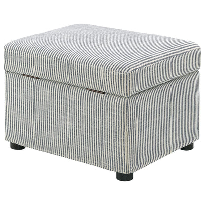 Merced Grey Upholstered Lift Top Storage Ottoman - 24" x 19.5"