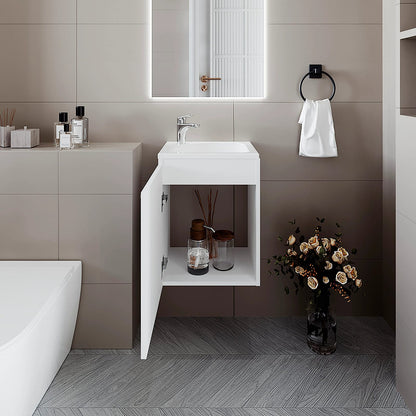 White Bathroom Vanity - Storage & Sink
