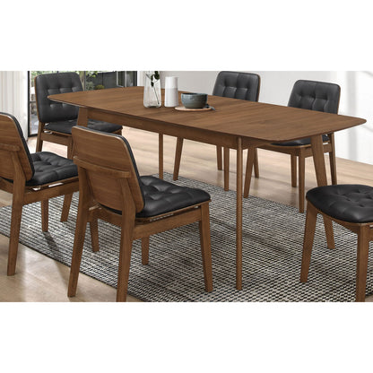 Walnut Mid-Century Dining Table with Leaf Extension for Dining Room