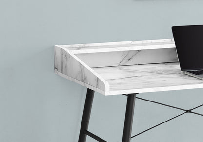 Computer Desk, White Home Office Desk with Storage Shelves - 48"L