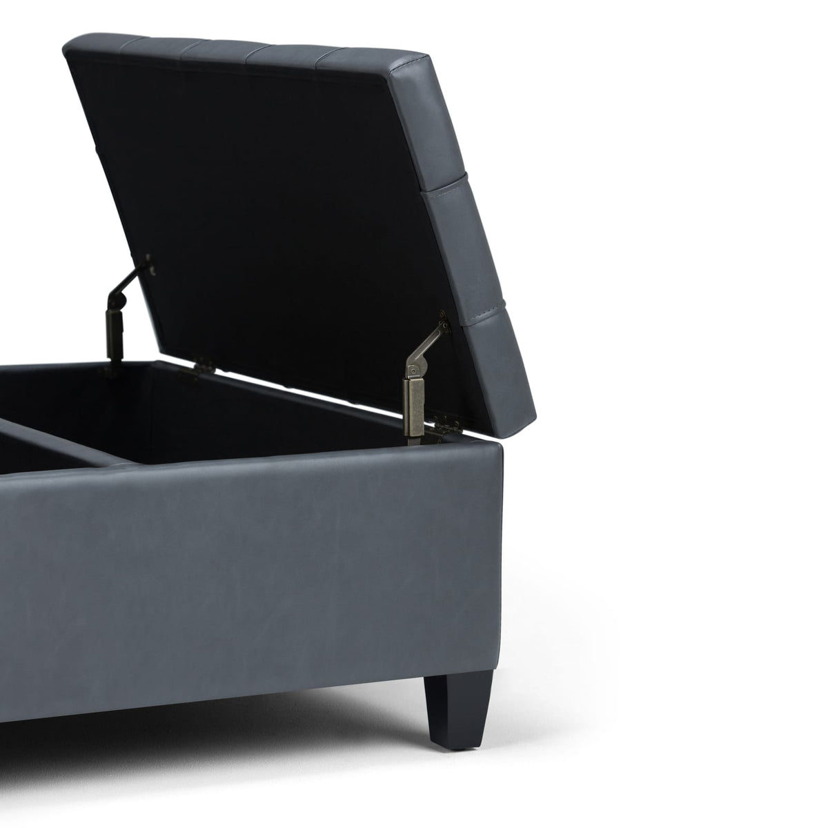 Dark Gray Storage Ottoman - 36" Wide Coffee Table with Lift Top for Living Room