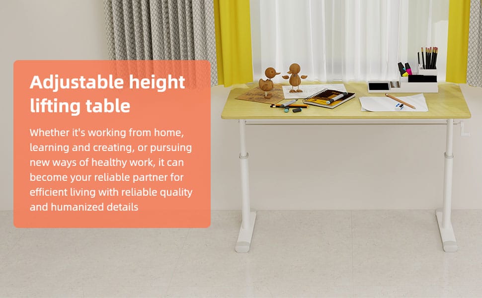 Adjustable Study Desk - Z-Shape, Poplar Wood