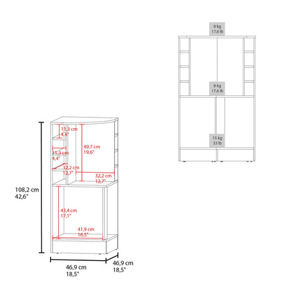 Black Bar Cabinet - 2 Doors, 8 Wine Bottle Storage