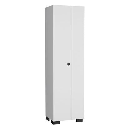 71.3" White Tool Cabinet - Storage for Cleaning Supplies