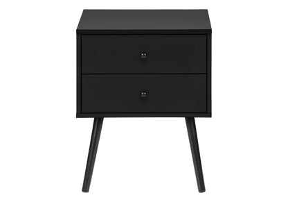 Black Laminate Accent Table - Storage Drawer End Table for Living Room
