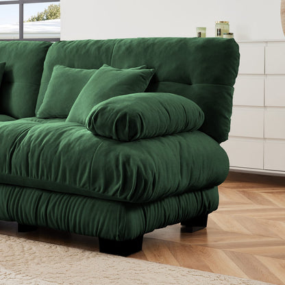 Green Chenille 1 Seat Sofa for Living Room Accent Decor