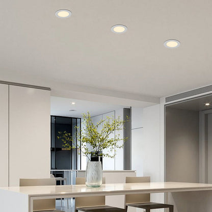 4 Inch White Iron LED Recessed Lights - 12 Pack