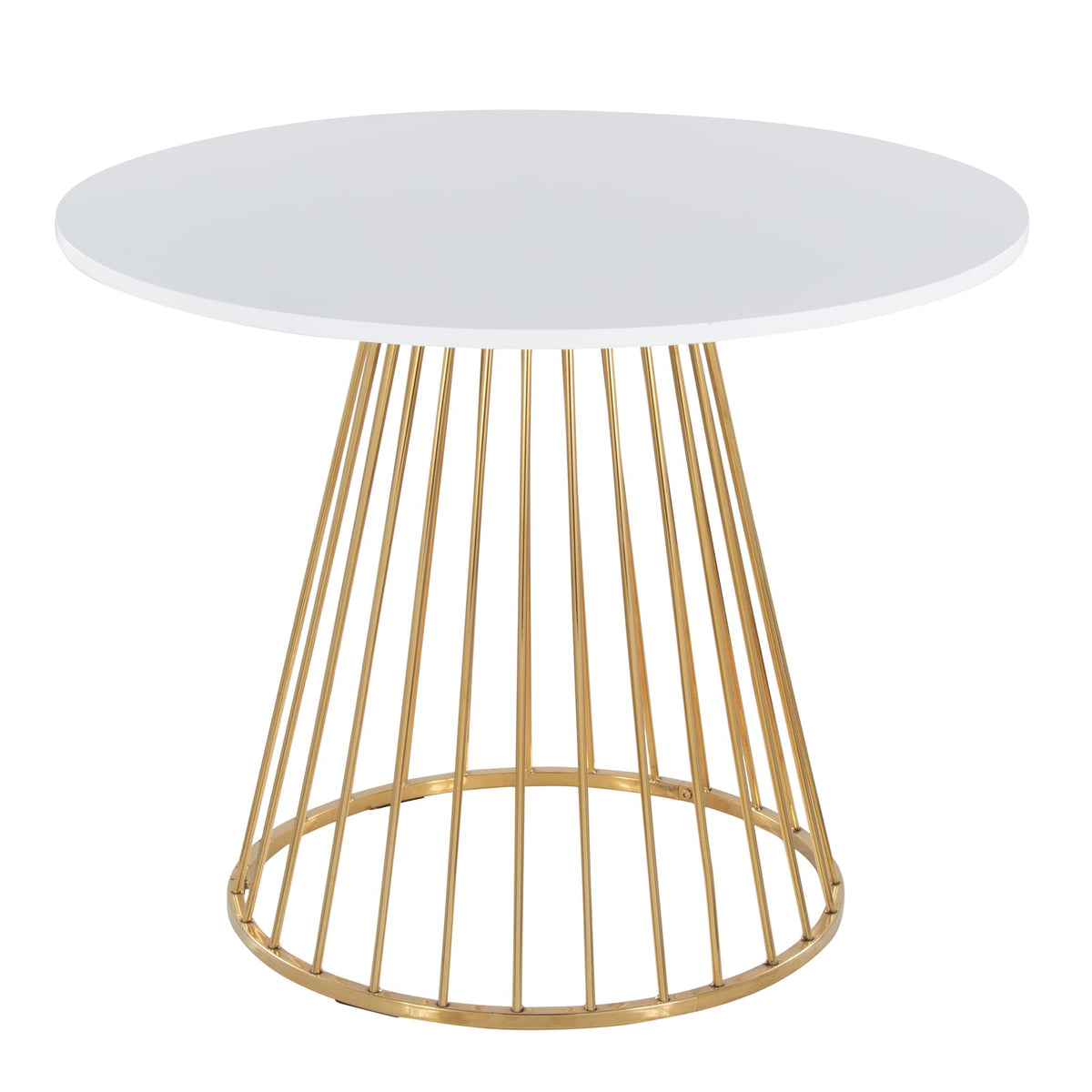 Glam Dining Table with Metal and Wood Finish for Dining Room