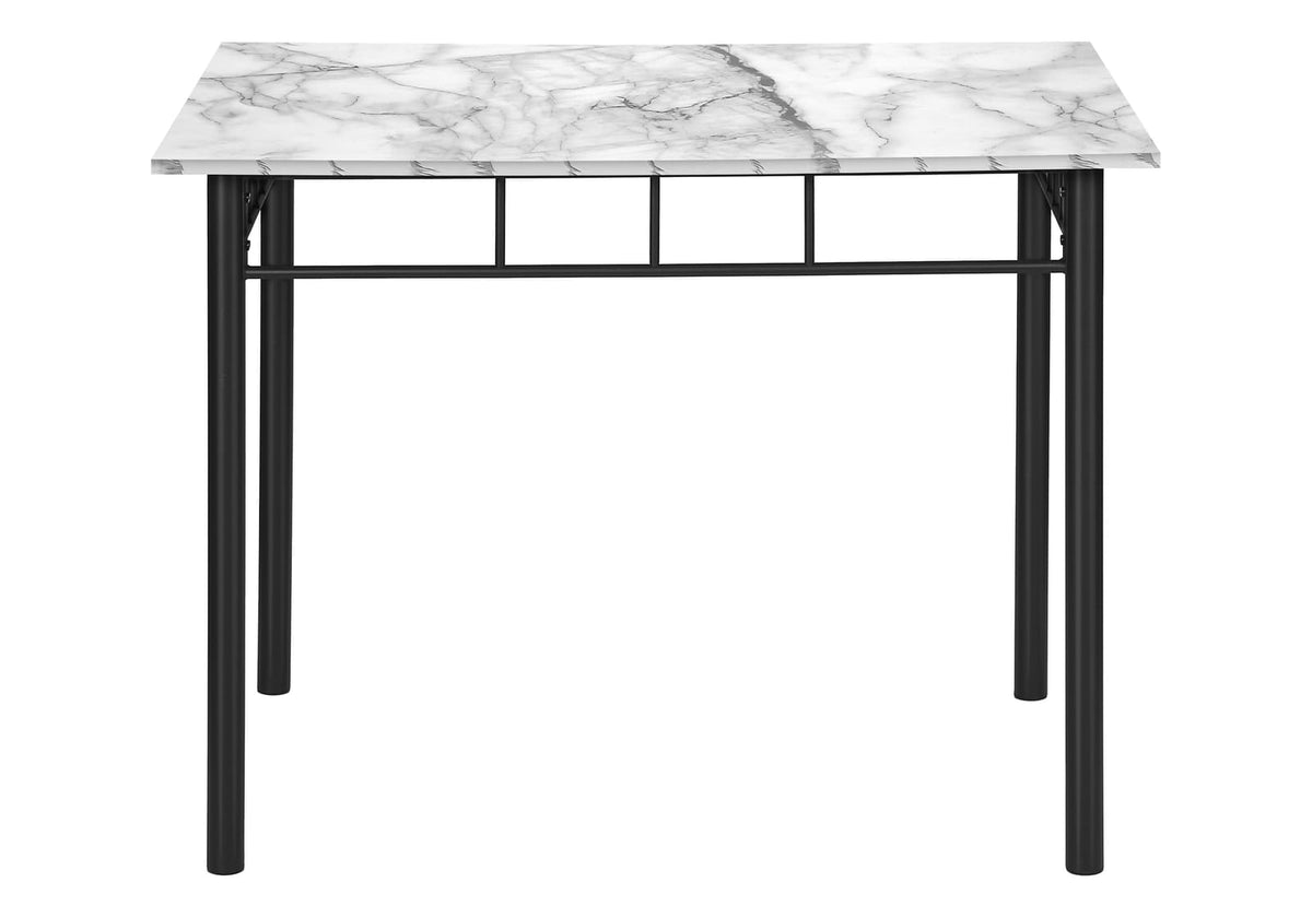 5 Piece White Dining Table Set - 40" Rectangular Table with Chairs for Dining Room
