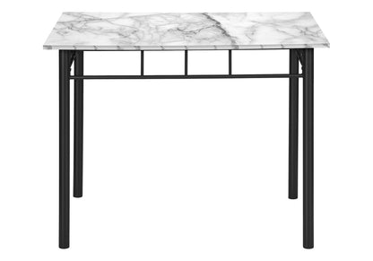 5 Piece White Dining Table Set - 40" Rectangular Table with Chairs for Dining Room