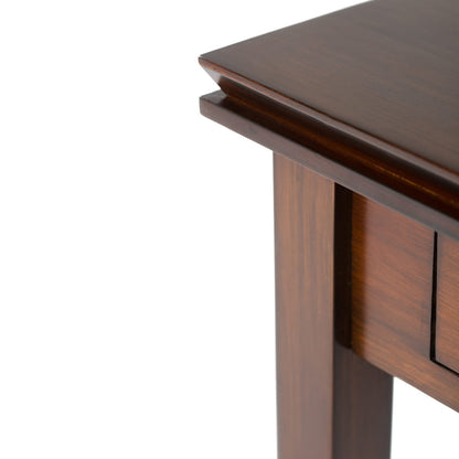 Dark Brown Russet Wood End Table - 20" Height for Living Room
