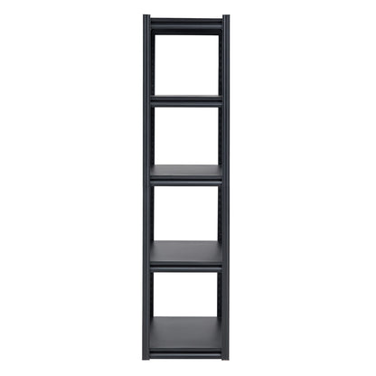 Black Carbon Steel 5-Tier Garage Shelving Unit - 18x36x72 Inch for Living Room