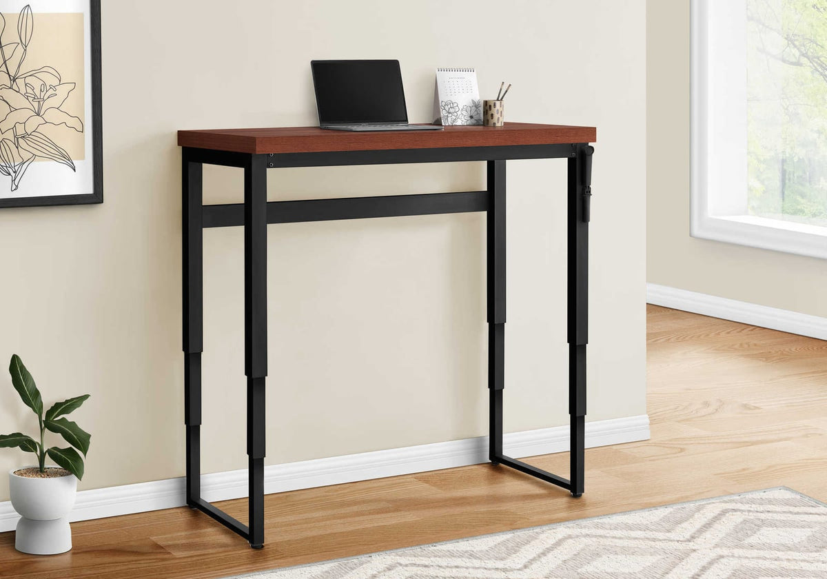 Adjustable Computer Desk - 48 Inch Height, Cherry Finish for Home Office