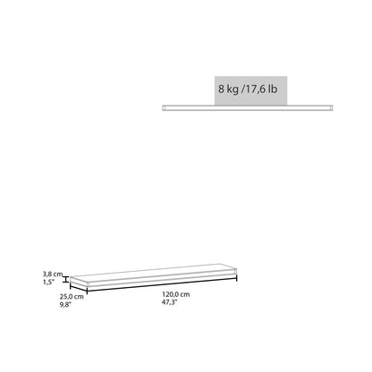 Ecco 47" Wide Floating Shelves Set Of 2, Olive