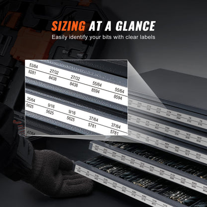 Drill Bit Organizer Cabinet - 5 Drawers Steel Gray Storage
