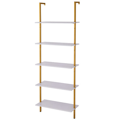 Gold Iron Wall Shelf Storage Rack for Living Room Display