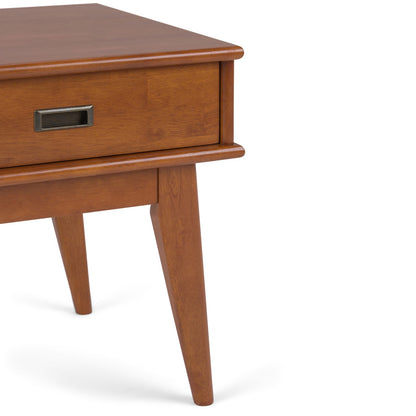 Mid-Century Modern End Table - Light Brown Storage