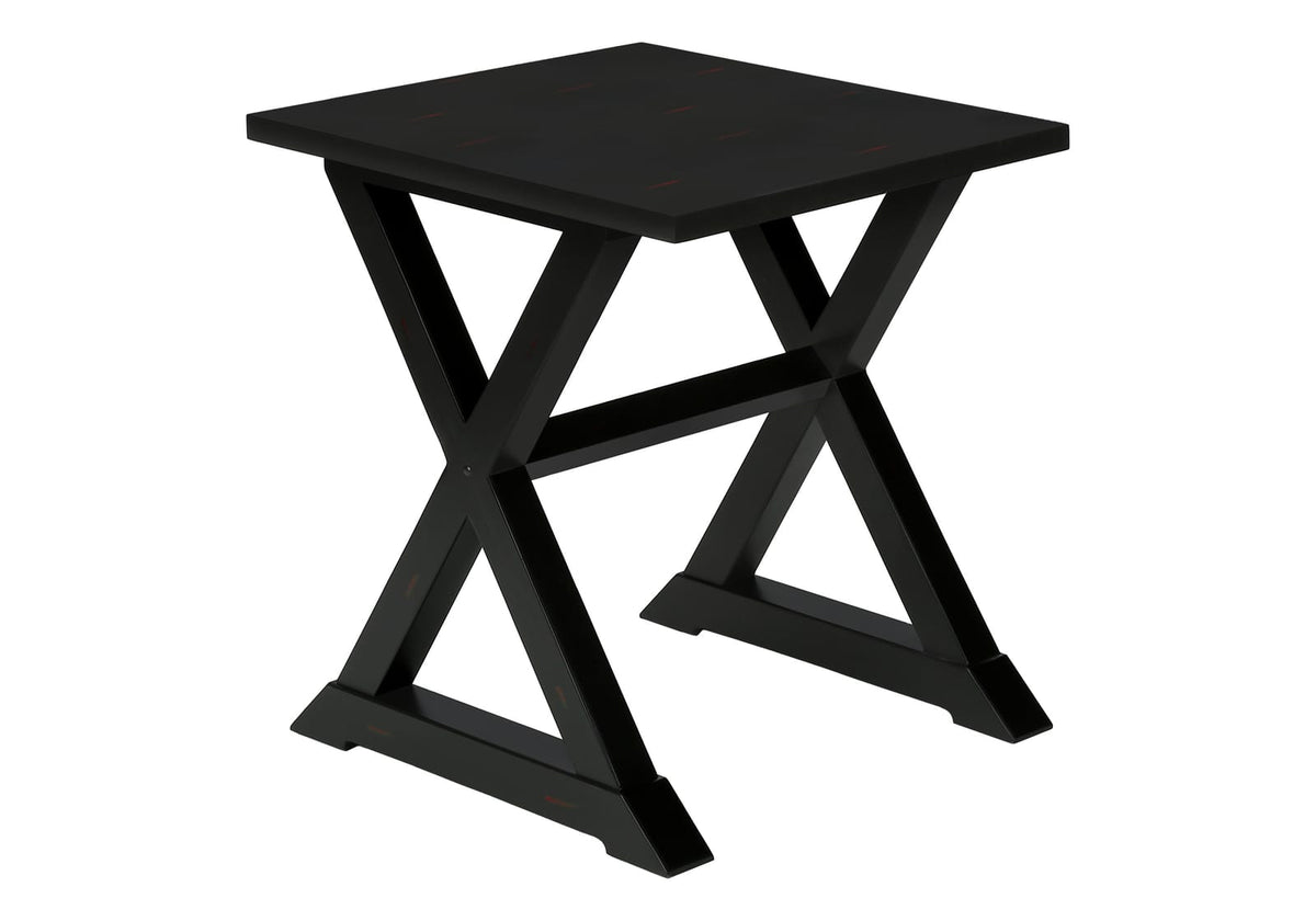 Black Accent Table - End Side Nightstand