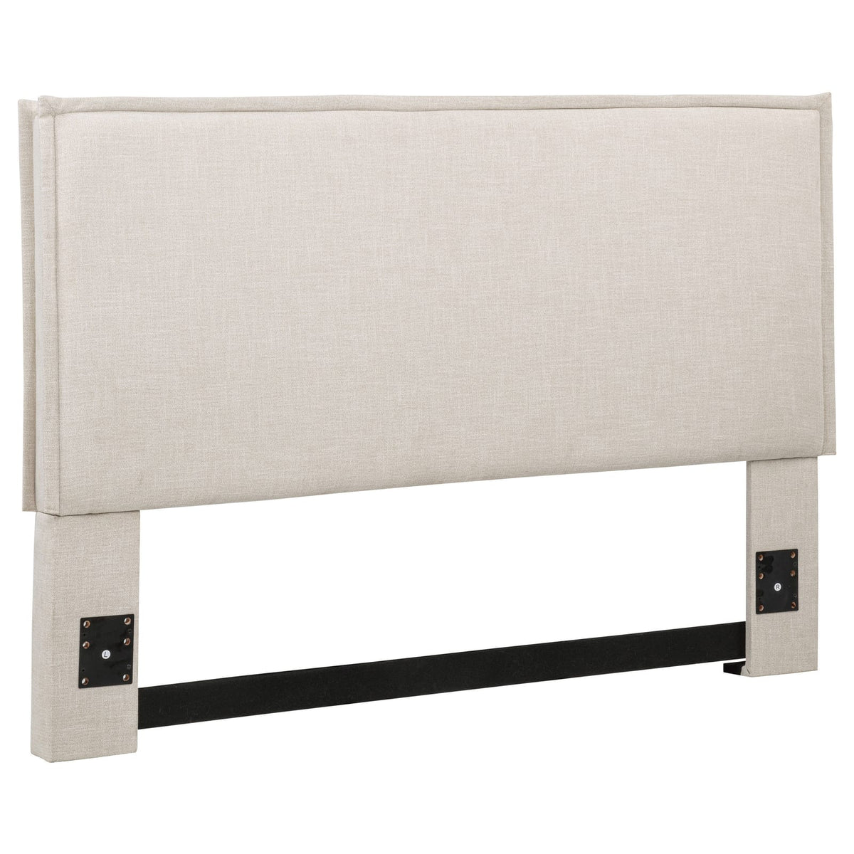 65" Sand Upholstered Headboard Modern Bedroom