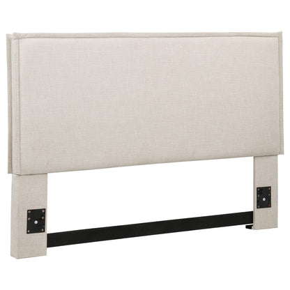65" Sand Upholstered Headboard Modern Bedroom