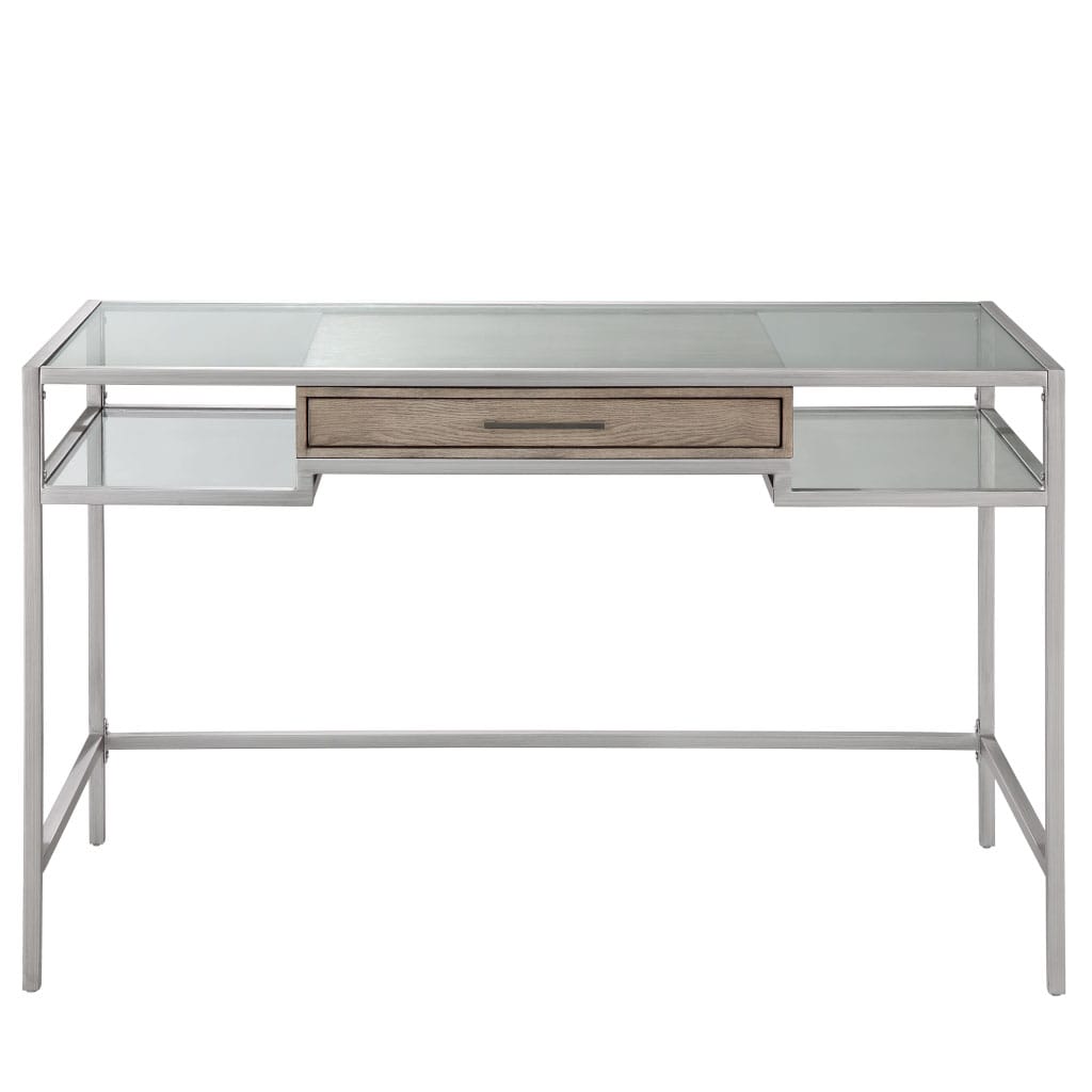 Antique Silver Wood Writing Desk - 24" x 48"