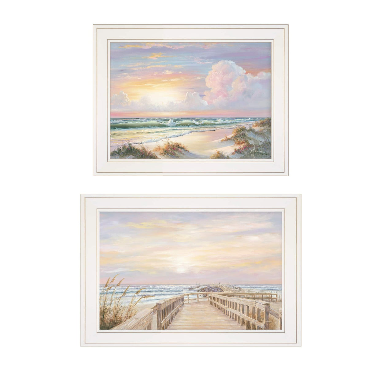 White Vignette Wall Art - Small Bedroom Decor
