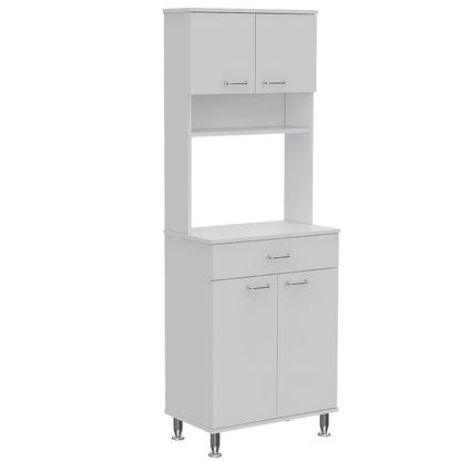 White Pantry Cabinet with Two Doors & Shelves