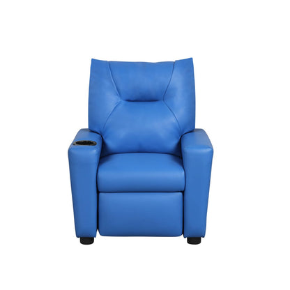 Blue Fabric Kids Recliner Chair 13" Seat Height