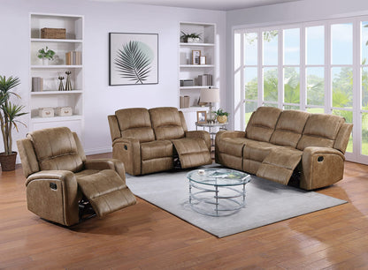 Chestnut PU Leather Recliner - Comfortable & Modern