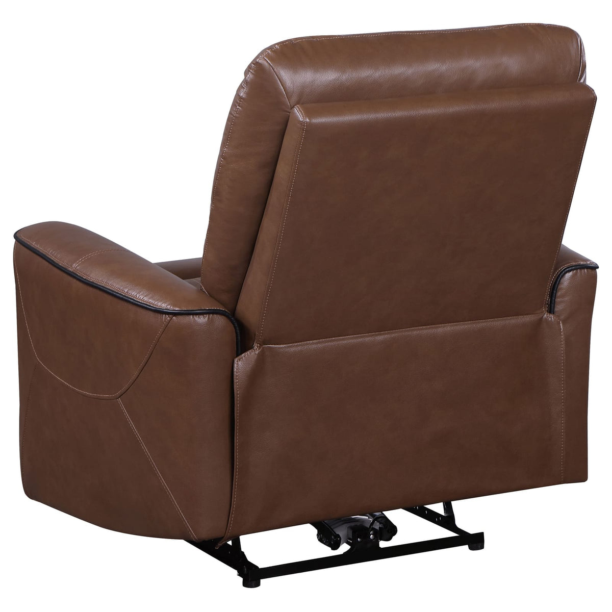 Brown Polyester Recliner Chair - 36.5" Manual Recline for Living Room