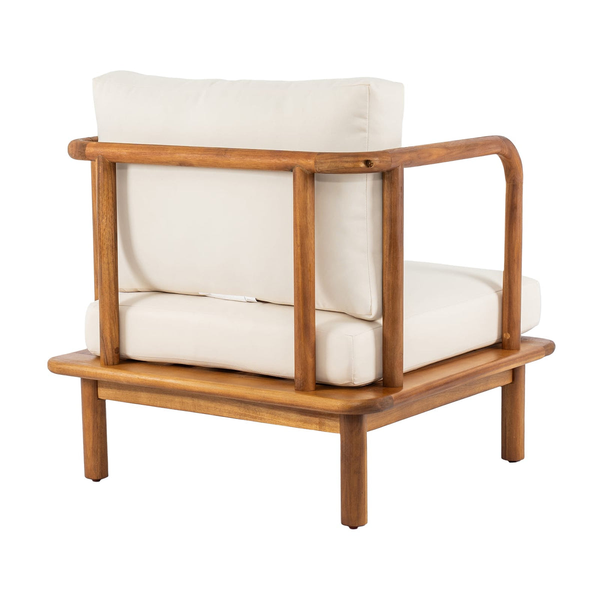 Cream Teak Acacia Club Chair with Cushions