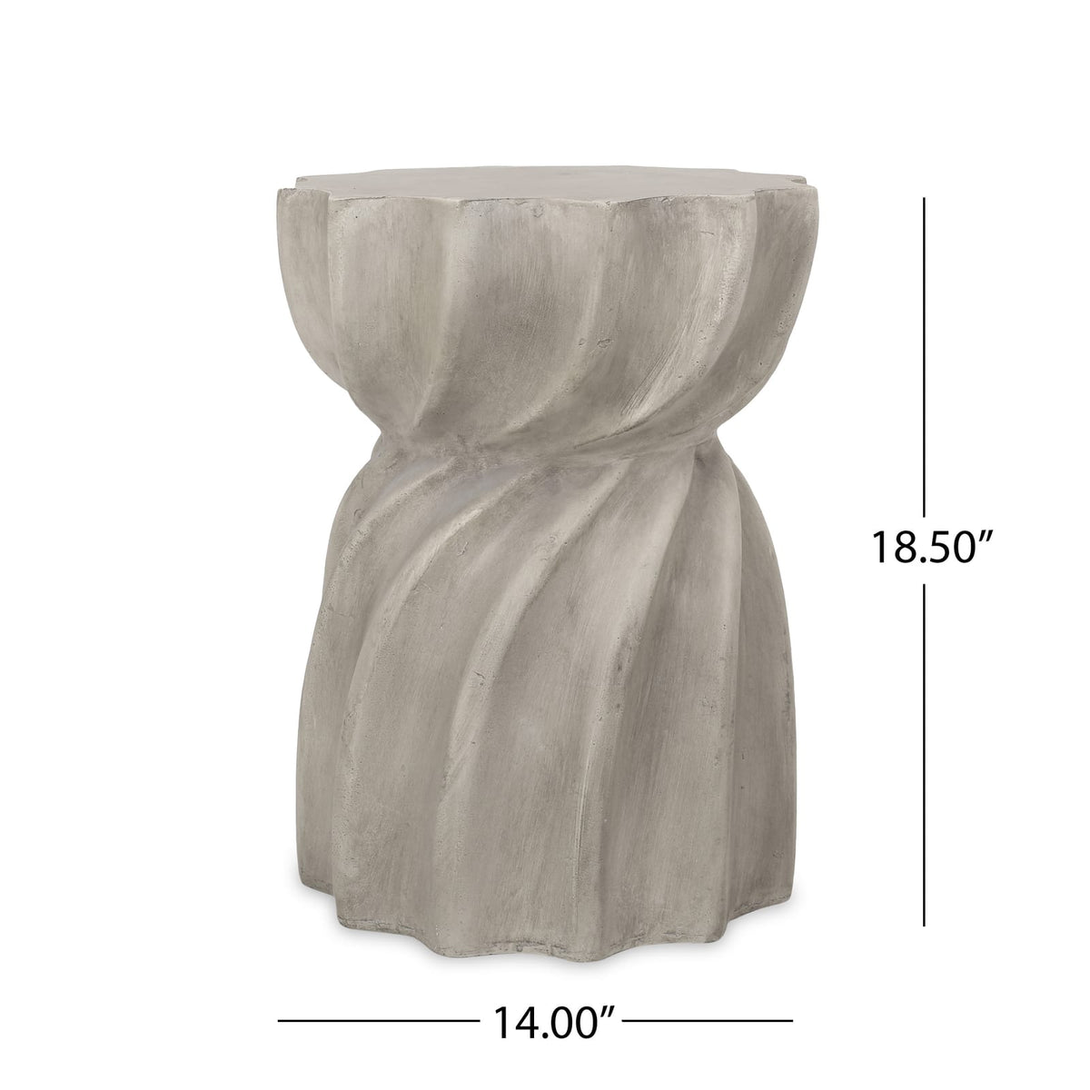 CANIS Side Table - Grey Magnesium Oxide Outdoor Table