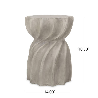 CANIS Side Table - Grey Magnesium Oxide Outdoor Table