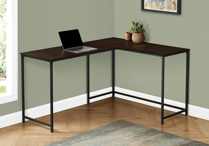 Espresso L-Shaped Corner Computer Desk - 58" Workstation for Home Office