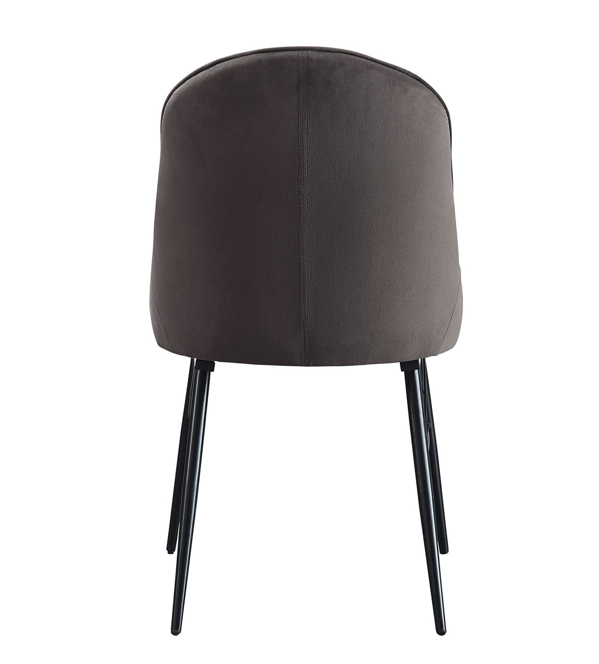 Dark Gray Fabric Dining Chairs Set of 2