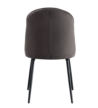 Dark Gray Fabric Dining Chairs Set of 2