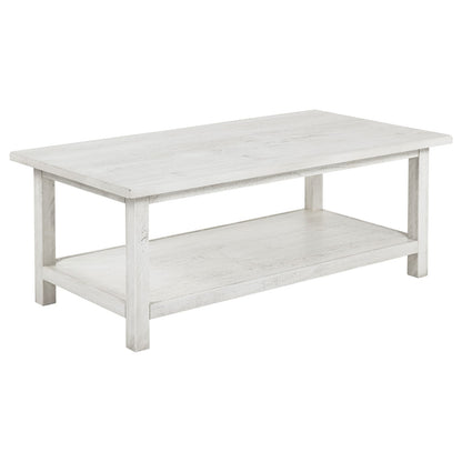 Castleton White 2-Piece Coffee & End Table Set - Farmhouse Style