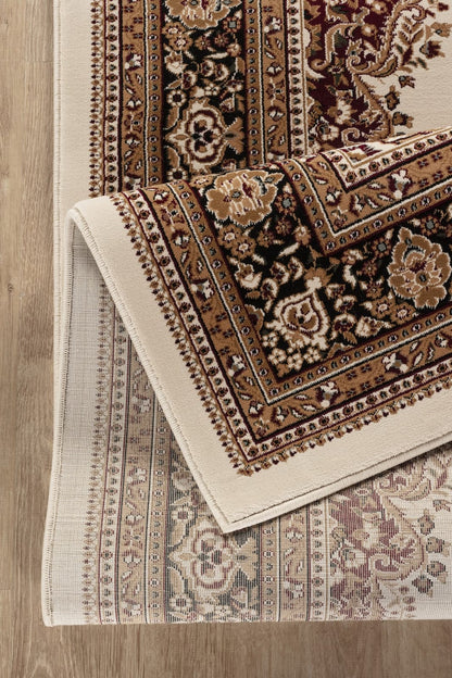 Ivory Multi Medallion Traditional Area Rug - 36" x 24"